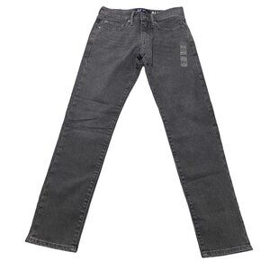 Gap Flex Slim Taper Men Grey Wash Jeans Sz 29 x30 Stretch Whiskered Denim